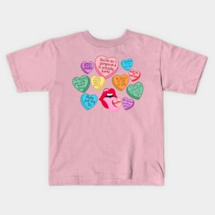 Candy Hearts Valentines Version candy Kids T-Shirt